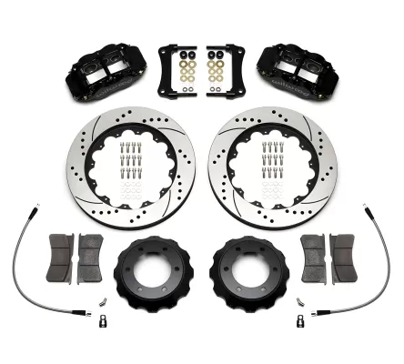 Toyota 4Runner - 2010 to 2014 - SUV [All] (Front) (Drilled and Slotted Rotors) (6R 6 Piston Calipers) (Black) (14in Diameter Disc)