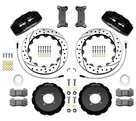 Mazda Miata MX5 - 2016 to 2025 - All [All] (Front) (Drilled and Slotted Rotors) (Dynapro 6 Piston Calipers) (Black)