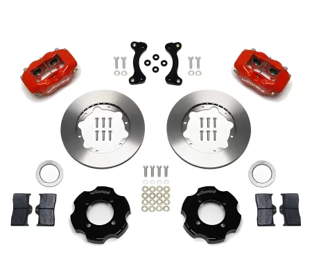 Mazda Miata MX5 - 1990 to 2005 - Convertible [All] (Front) (Blank Rotors) (Dynalite 4 Piston Calipers) (Red)