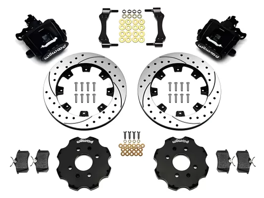 Acura Integra - 1990 to 1993 - All [All] (Rear) (Drilled and Slotted Rotors) (1 Piston Calipers) (Black)
