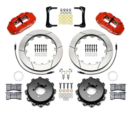 Scion FRS - 2013 to 2016 - Coupe [All] (Rear) (Slotted Rotors) (4R 4 Piston Calipers) (Red)