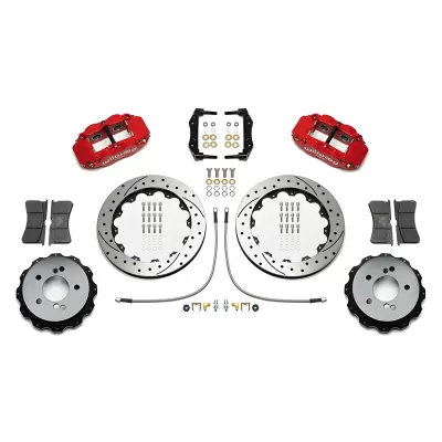BMW 3 Series M3 - 2001 to 2006 - All [All] (Rear) (Drilled and Slotted Rotors) (4R 4 Piston Calipers) (Red)
