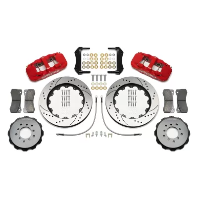 BMW 3 Series M3 - 2001 to 2006 - All [All] (Front) (Drilled and Slotted Rotors) (6 Piston AERO6 Calipers) (Red)