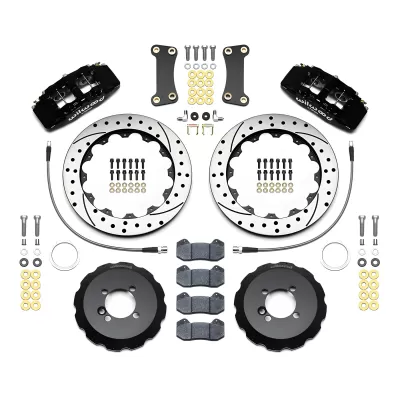 Mini Cooper - 2002 to 2006 - All [All] (Front) (Drilled and Slotted Rotors) (6 Piston Dynapro 6 Calipers) (Black)