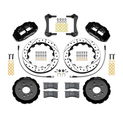 Mini Cooper - 2014 to 2016 - All [All] (Front) (Drilled and Slotted Rotors) (6 Piston Superlite 6R Calipers) (Black)
