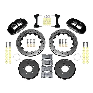 Honda Civic - 2022 to 2026 - Hatchback [EXL, LX, Sport, Sport Touring 1.5L Turbo] (Front) (Drilled and Slotted Rotors) (6 Piston Superlite 6R Calipers) (Black)