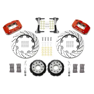 Subaru WRX STI - 2004 to 2014 - All [All] (Front) (Drilled and Slotted Rotors) (Dynapro 4 Piston Calipers) (Red)