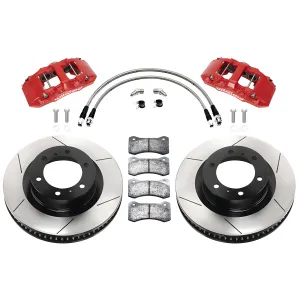 Toyota Tacoma - 2005 to 2015 - All [All] (Front) (Slotted Rotors) (With 6 Lug Hubs) (6 Piston AERO6 Calipers) (Red)