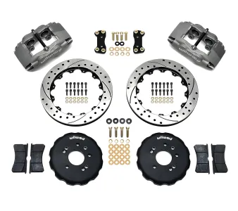 Nissan 300ZX - 1990 to 1996 - All [All] (Front) (Drilled and Slotted Rotors) (4 Piston Superlite Calipers) (Gray)