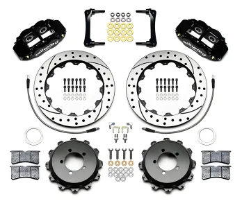 Toyota 86 - 2017 to 2020 - Coupe [All] (Rear) (Drilled and Slotted Rotors) (4R 4 Piston Calipers) (Black)
