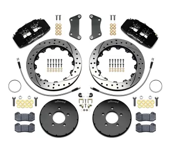 Mazda MAZDA3 - 2004 to 2009 - All [All] (Front) (Drilled and Slotted Rotors) (Dynapro 6 Piston Calipers) (Black)