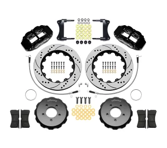 Mazda Miata MX5 - 2006 to 2015 - Convertible [All] (Front) (Drilled and Slotted Rotors) (6R 6 Piston Calipers) (Black)
