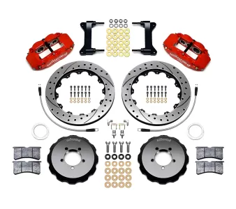 Scion FRS - 2013 to 2016 - Coupe [All] (Front) (Drilled and Slotted Rotors) (6R 6 Piston Calipers) (Red)