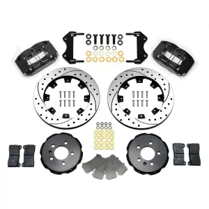 Audi TT - 2000 to 2006 - All [180hp] (Front) (Drilled and Slotted Rotors) (Dynapro 4 Piston Calipers) (Black)