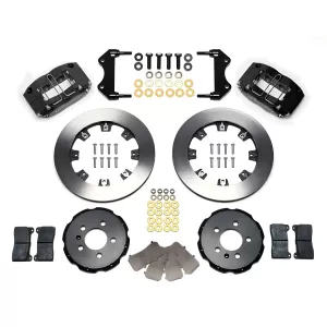 Audi TT - 2000 to 2006 - All [180hp] (Front) (Blank Rotors) (Dynapro 4 Piston Calipers) (Black)