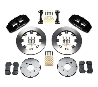 Honda Del Sol - 1993 to 1997 - Coupe [All] (Front) (Blank Rotors) (Dynapro 6 Piston Calipers) (Black) (With Factory 240mm Rotors)