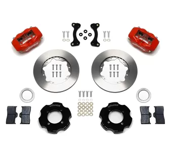 Mazda Miata MX5 - 1990 to 2005 - Convertible [All] (Front) (Blank Rotors) (Dynalite 4 Piston Calipers) (Red)