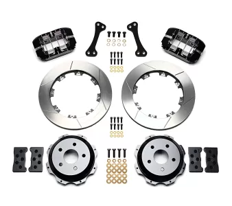 Subaru Forester - 2003 to 2008 - SUV [All] (Rear) (Slotted Rotors) (Dynapro 4 Piston Calipers) (Black) (With Factory Rear Rotors)