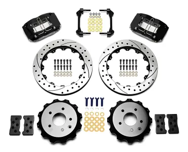 Nissan 350Z - 2003 to 2009 - All [All] (Rear) (Drilled and Slotted Rotors) (Dynapro 4 Piston Calipers) (Black)