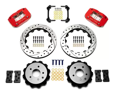 Infiniti G37 - 2008 to 2013 - 2 Door Coupe [All Except X] (Rear) (Drilled and Slotted Rotors) (Dynapro 4 Piston Calipers) (Red) (RWD Models Only)