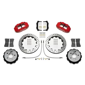 BMW 3 Series M3 - 2001 to 2006 - All [All] (Rear) (Drilled and Slotted Rotors) (4R 4 Piston Calipers) (Red)