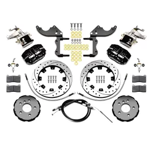 Mini Cooper - 2014 to 2016 - All [All] (Rear) (Drilled and Slotted Rotors) (Dynapro 4 Piston Calipers With Parking Brake Assembly) (Black)