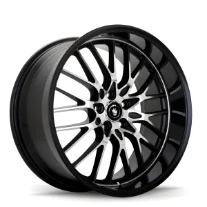 Universal (18x8, 5x100, 35mm, Gloss Black With Machined Spokes)