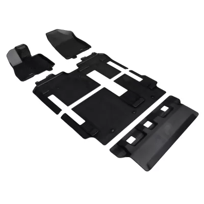 Toyota Sienna - 2021 to 2025 - Minivan [All] (Kagu) (Front, Middle, and Rear) (Black) (8 Passenger Seating)