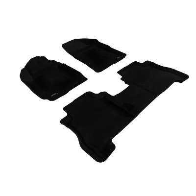 Hyundai Santa Fe - 2010 to 2012 - SUV [All] (Kagu) (Front and Rear) (Black) (With Dual Driver Side Post)