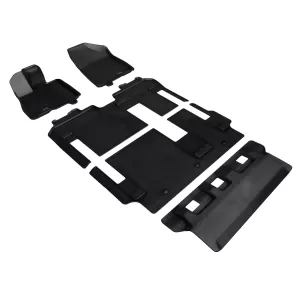 Toyota Sienna - 2021 to 2025 - Minivan [All] (Kagu) (Front, Middle, and Rear) (Black) (8 Passenger Seating)