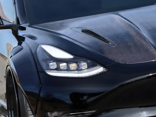 Tesla Model Y - 2020 to 2024 - SUV [All] (Alpha Black) (Sequential Turn Signal) (For Factory Projector Headlights)