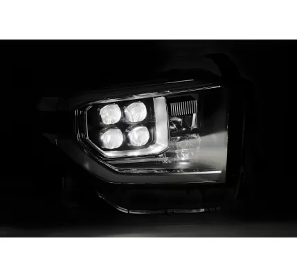 Toyota Tundra - 2014 to 2021 - All [1794, 1794 FFV, Limited, Limited FFV, Platinum, Platinum FFV, SR, SR FFV, SR5, SR5 FFV] with 4.0L/4.6L/5.7L & 4WD/RWD (Black) (Sequential Turn Signal) (Includes Level Adjuster Module) (MK II Version)