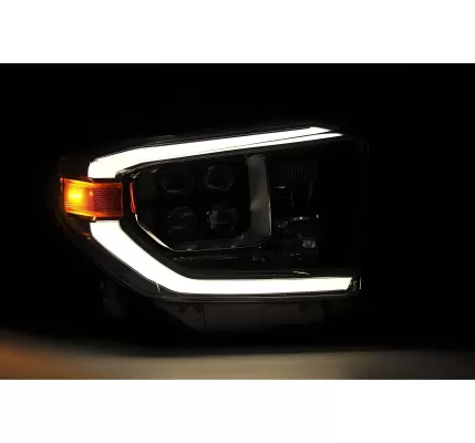 Toyota Tundra - 2014 to 2021 - All [1794, 1794 FFV, Limited, Limited FFV, Platinum, Platinum FFV, SR, SR FFV, SR5, SR5 FFV] with 4.0L/4.6L/5.7L & 4WD/RWD (Black) (Sequential Turn Signal) (Includes Level Adjuster Module) (MK II Version)