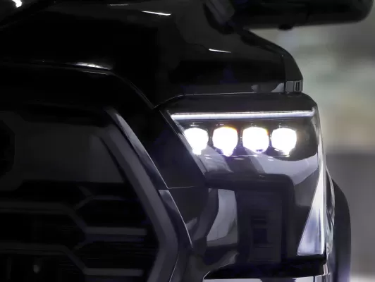 Toyota Sequoia - 2023 to 2025 - SUV [All] (Black) (Amber Sequential Turn Signal, and White DRL) (For Factory Reflector Headlights)