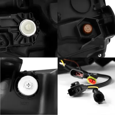 Toyota Sequoia - 2023 to 2025 - SUV [All] (Black) (Amber Sequential Turn Signal, and White DRL) (For Factory Reflector Headlights)