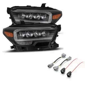 Toyota Tacoma - 2016 to 2023 - All [All Except TRD PRO] (Black) (Sequential Turn Signal) (For Factory Projector Headlights) (With LED Projector Converter)