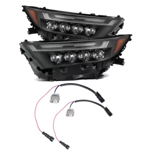 Toyota RAV4 - 2022 to 2025 - SUV [All] (Black) (Sequential Turn Signal) (For Factory LED Projector Headlights With Decorative Trim and Halogen Turn Signals) (With LED Converter Harness)