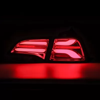 Tesla Model 3 - 2017 to 2023 - Sedan [All] (Red) (Smoked Lens) (LED With Optional Sequential Turn Signal)