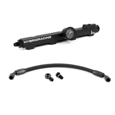 Honda Civic - 1988 to 1991 - All [All] (Black Fuel Rail With Tucked Fuel Line and Fuel Pressure Gauge) (Requires Skunk2 Pro Series Manifold)