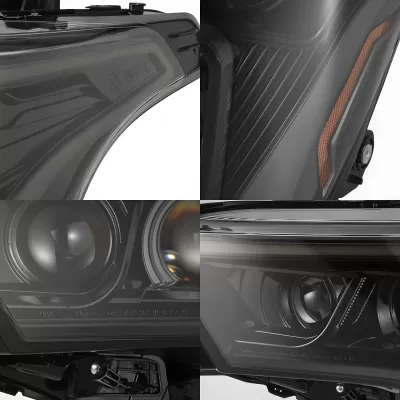 Toyota Sequoia - 2023 to 2026 - SUV [All] (Alpha Black) (Amber Sequential Turn Signal, and Amber DRL) (For Factory Reflector Headlights)