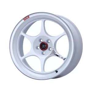 Universal (18x9.5, 5x114.3, 27mm, White Machined)