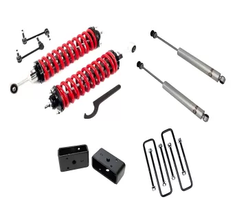 Toyota Tacoma - 2005 to 2015 - All [All] (Front and Rear) (For 6 Lug Wheel Models) (Front Height Adjustable Coilovers) (Rear Lift Blocks and Shocks / Struts) (Includes Front End Links)