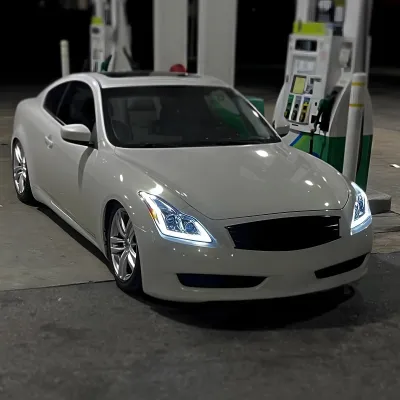 Infiniti G37 - 2008 to 2013 - 2 Door Coupe [All] (LED Projector, Fiber Optic LED Sequential Accent Lights) (LED High Beams) (Includes Built-In Projector Fog Lights) (For Models Without AFS)