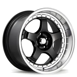 Universal (18x9, 5x100, 42mm, Gloss Black With Machined Lip)