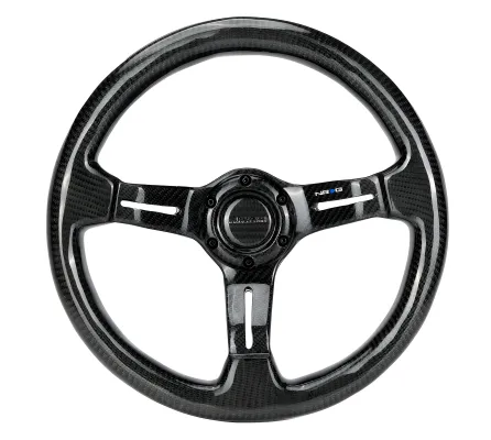 Universal (Gloss Carbon Fiber Rim With Slotted Spokes) (350mm Diameter) (1.5