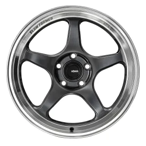 Universal (18x8.5, 5x112, 42mm) (Anthracite With Machined Lip)