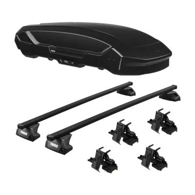 Acura MDX - 2014 to 2020 - SUV [All] (SquareBar Evo) (Black) (With OEM Flush Rails)