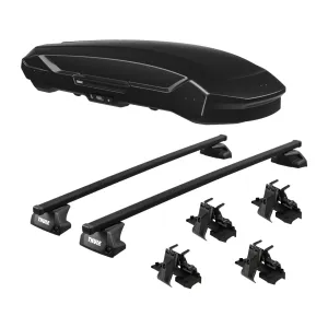 Acura MDX - 2014 to 2020 - SUV [All] (SquareBar Evo) (Black) (With OEM Flush Rails)