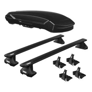 2022 Honda Civic Thule Motion 3 XL Cargo Box With Roof Rack Full Kit