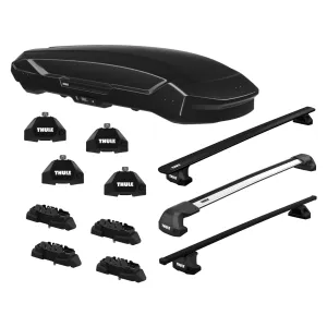 General Representation Toyota Land Cruiser Thule Motion 3 XL Cargo Box With Roof Rack Full Kit